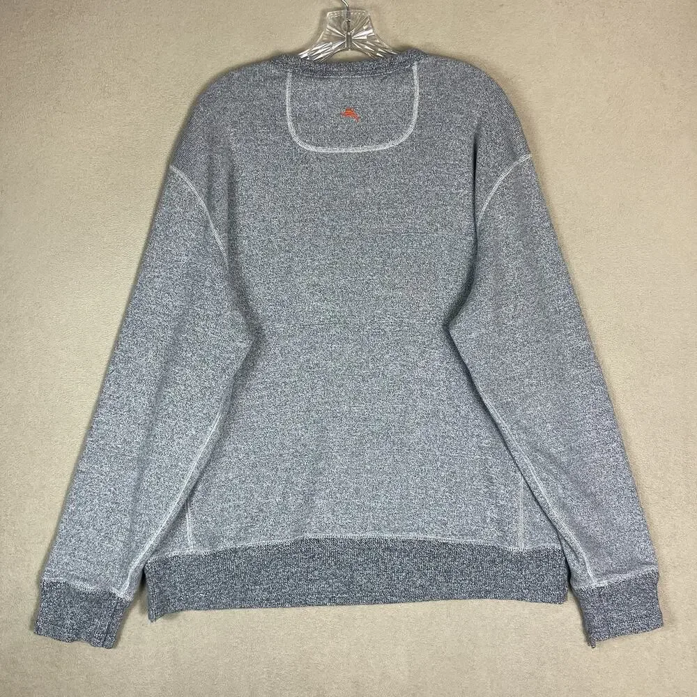 Tommy Bahama Sweatshirt Mens XL Gray Denver Broncos NFL Long‎ Sleeve Knit